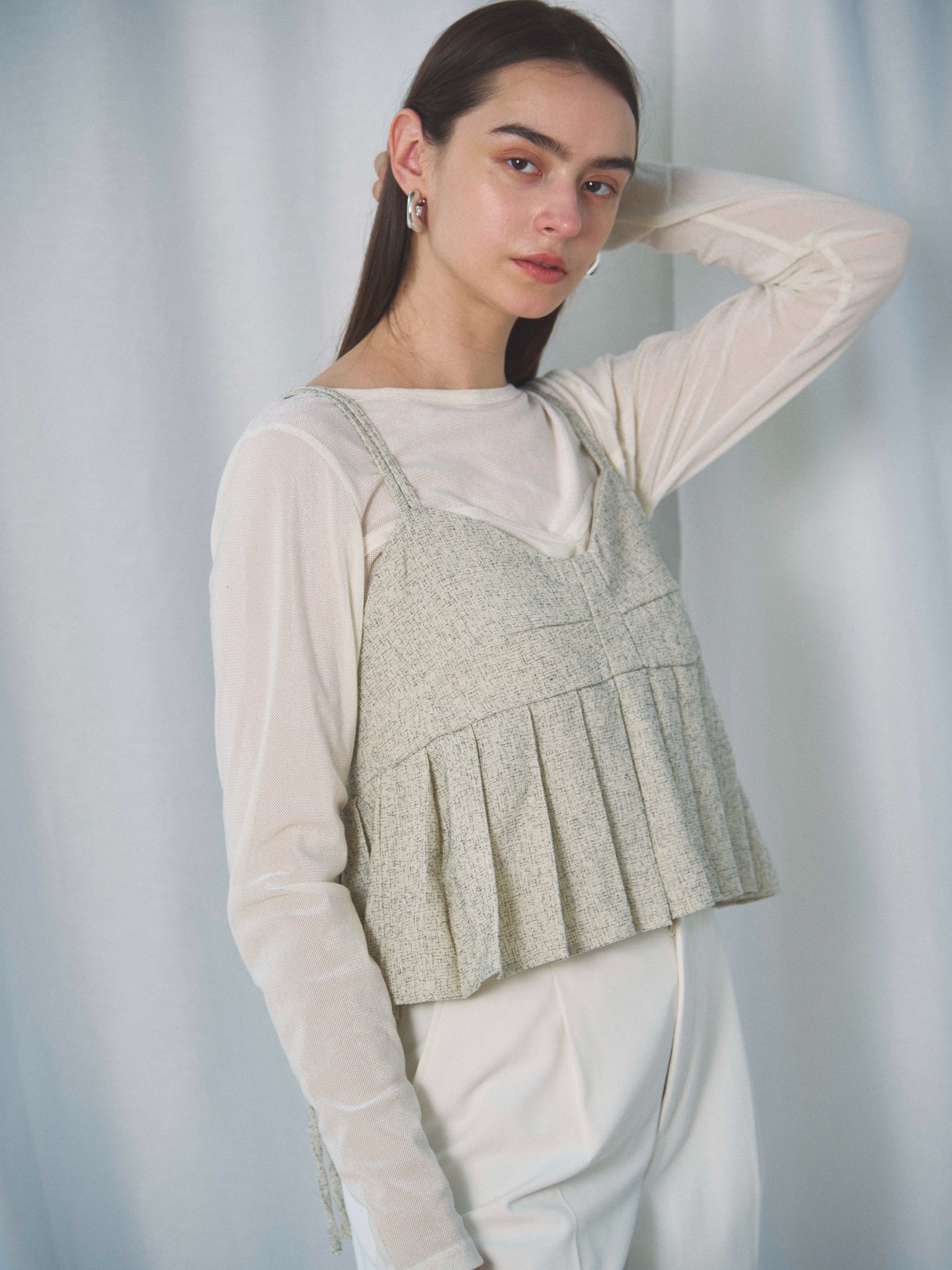 SUMMER TWEED PLEATS CAMI(サマーツイードプリーツキャミ)