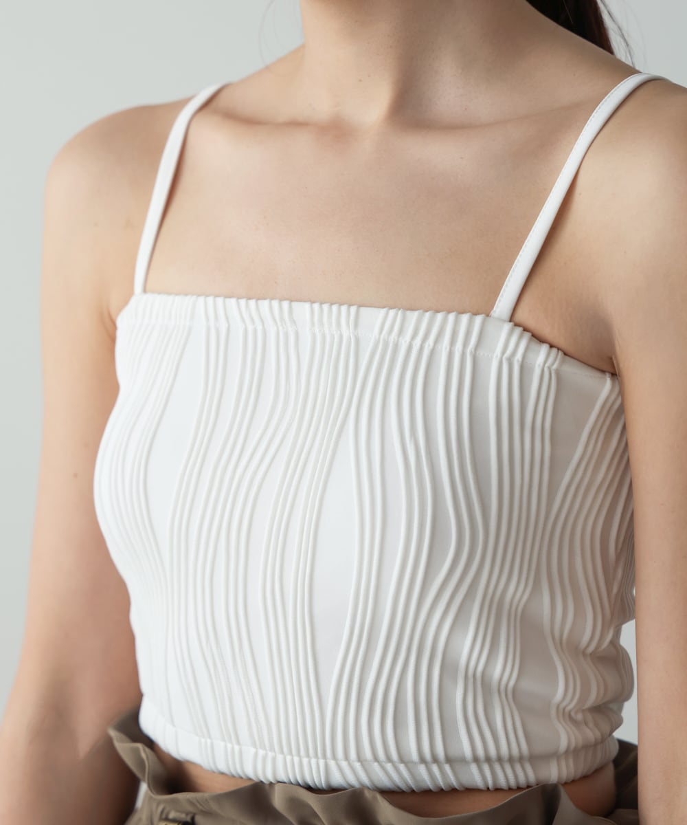 WABE PIPING CROPPED CAMI(ウェーブパイピングクロップドキャミ)
