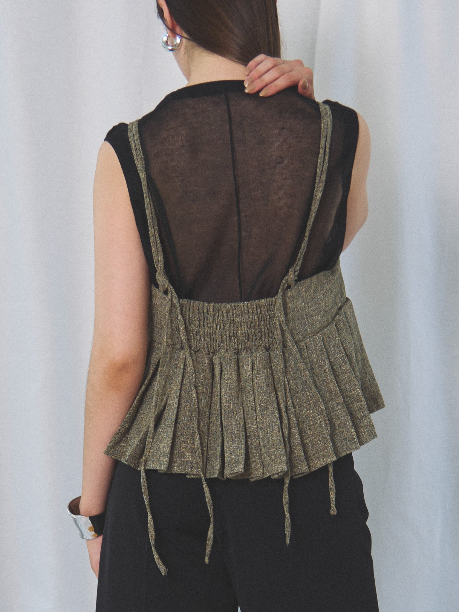 SUMMER TWEED PLEATS CAMI(サマーツイードプリーツキャミ)