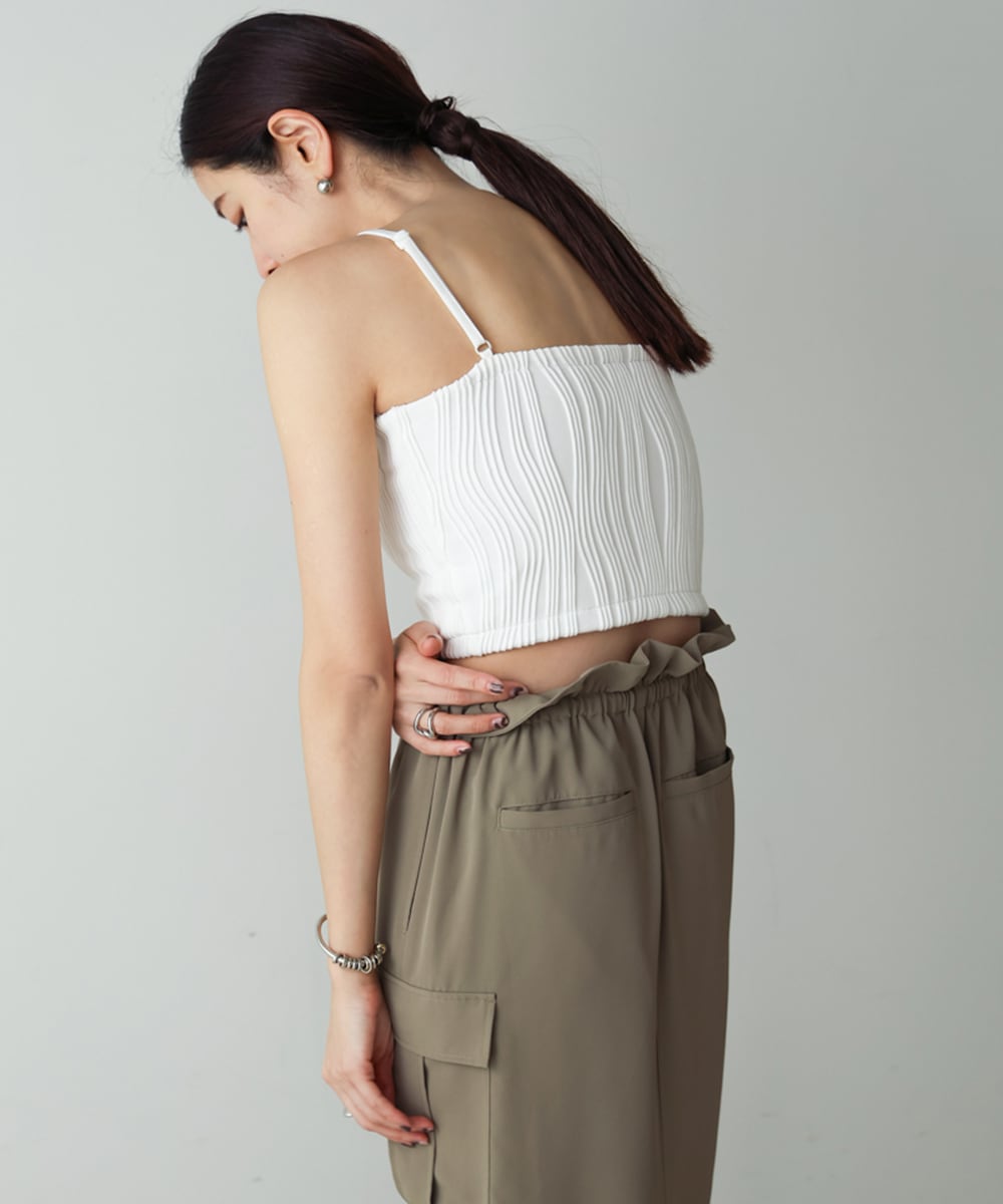 WABE PIPING CROPPED CAMI(ウェーブパイピングクロップドキャミ)