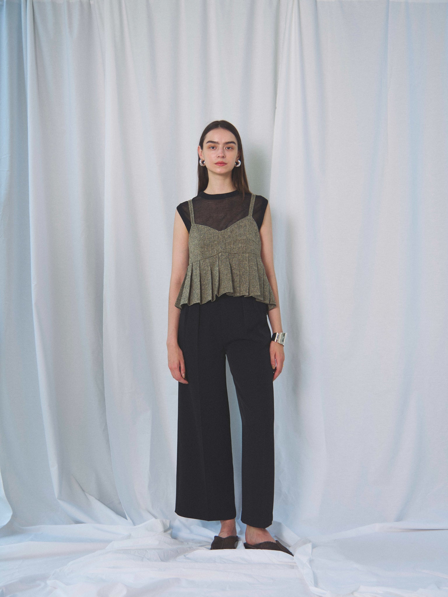 SUMMER TWEED PLEATS CAMI(サマーツイードプリーツキャミ)