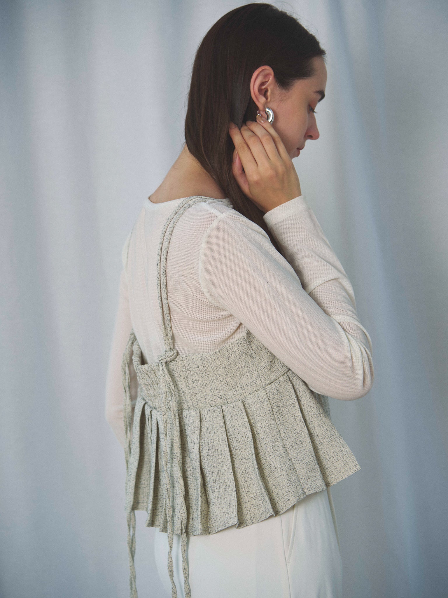 SUMMER TWEED PLEATS CAMI(サマーツイードプリーツキャミ)