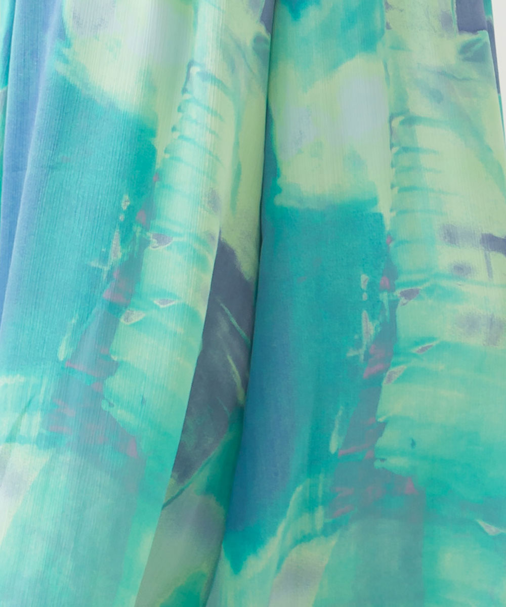 ぼかし柄フレアスカンツ