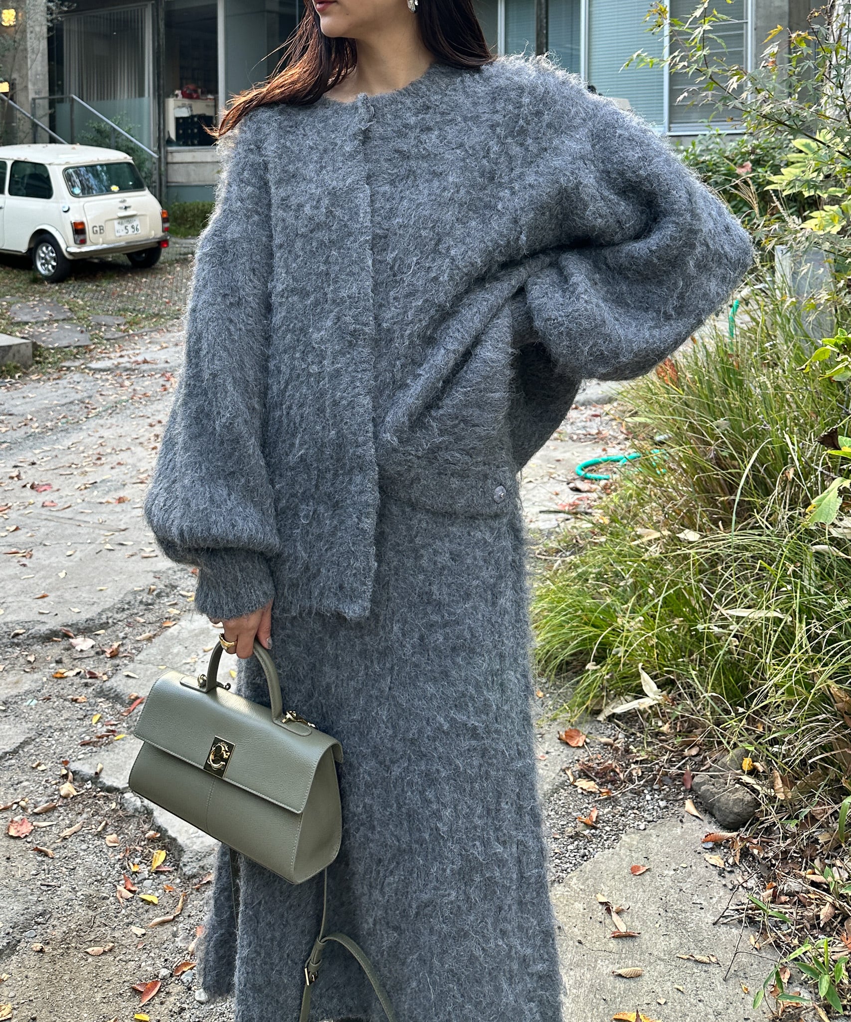 KEGAKI HALF CARDIGAN KNIT CD