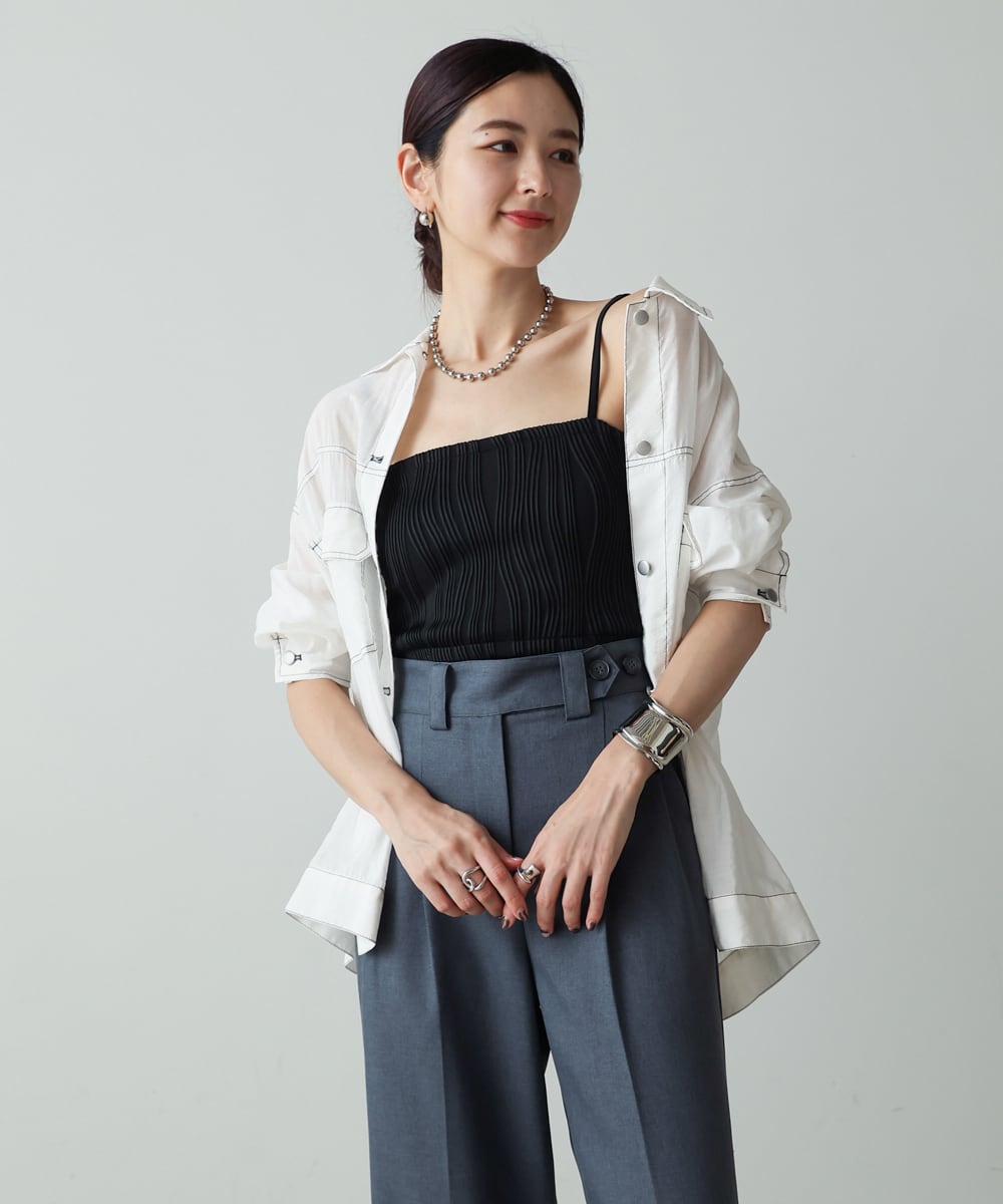 WABE PIPING CROPPED CAMI(ウェーブパイピングクロップドキャミ)