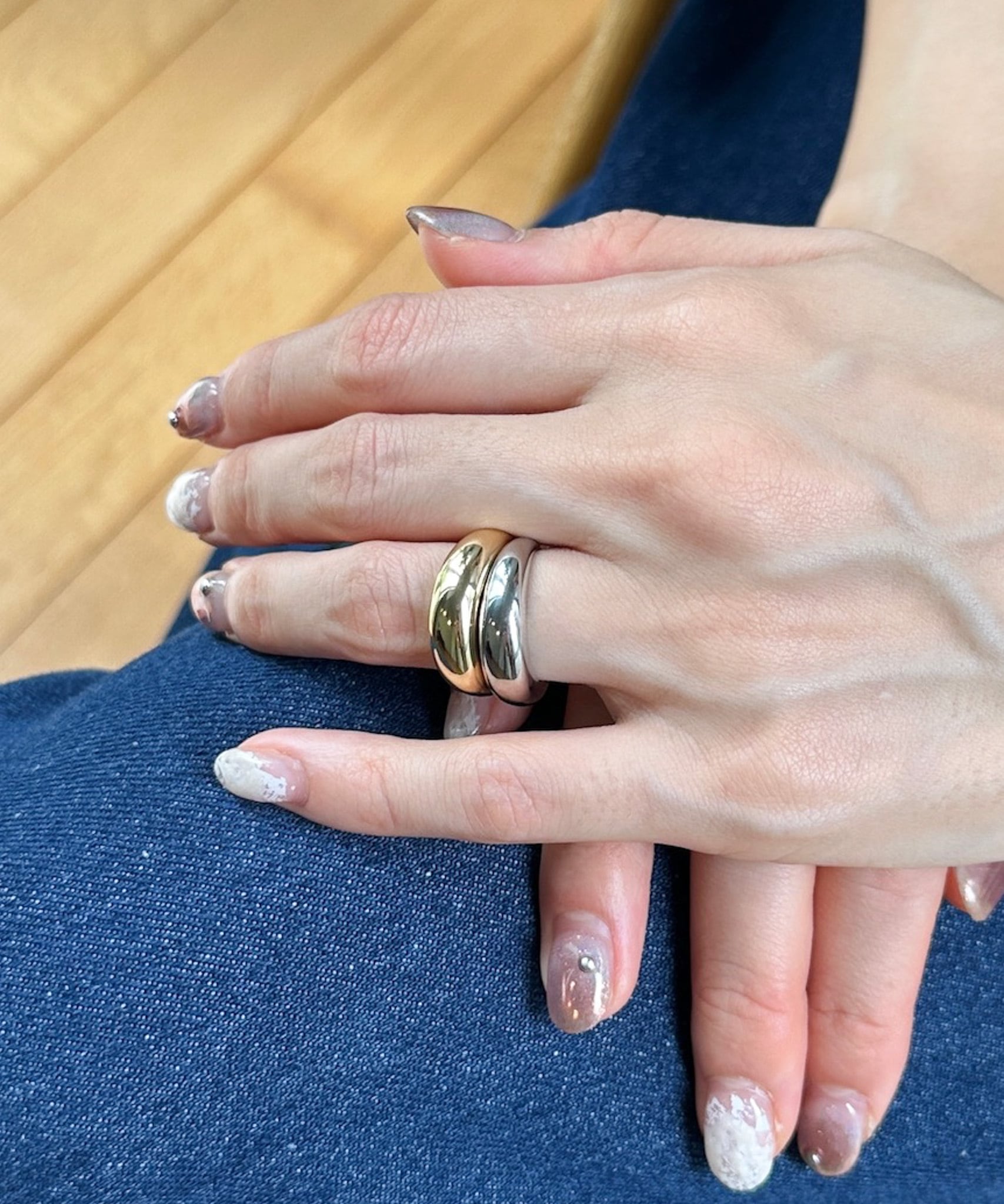 BICOLOR VOLUME RING(バイカラーボリュームリング or イヤーカフ )