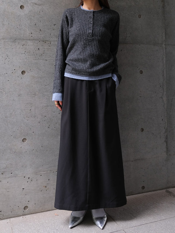 MIX KNIT HENRY NECK PO(ミックスニットヘンリーネックプルオーバー)