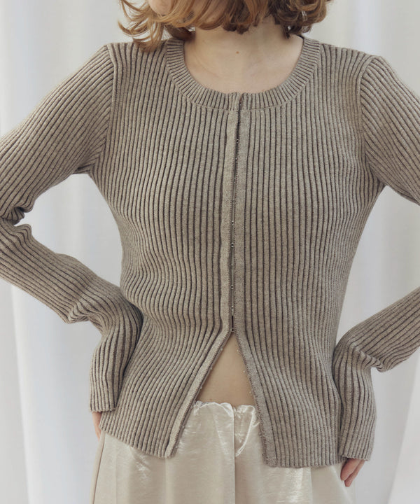 CREW NECK CARDIGAN