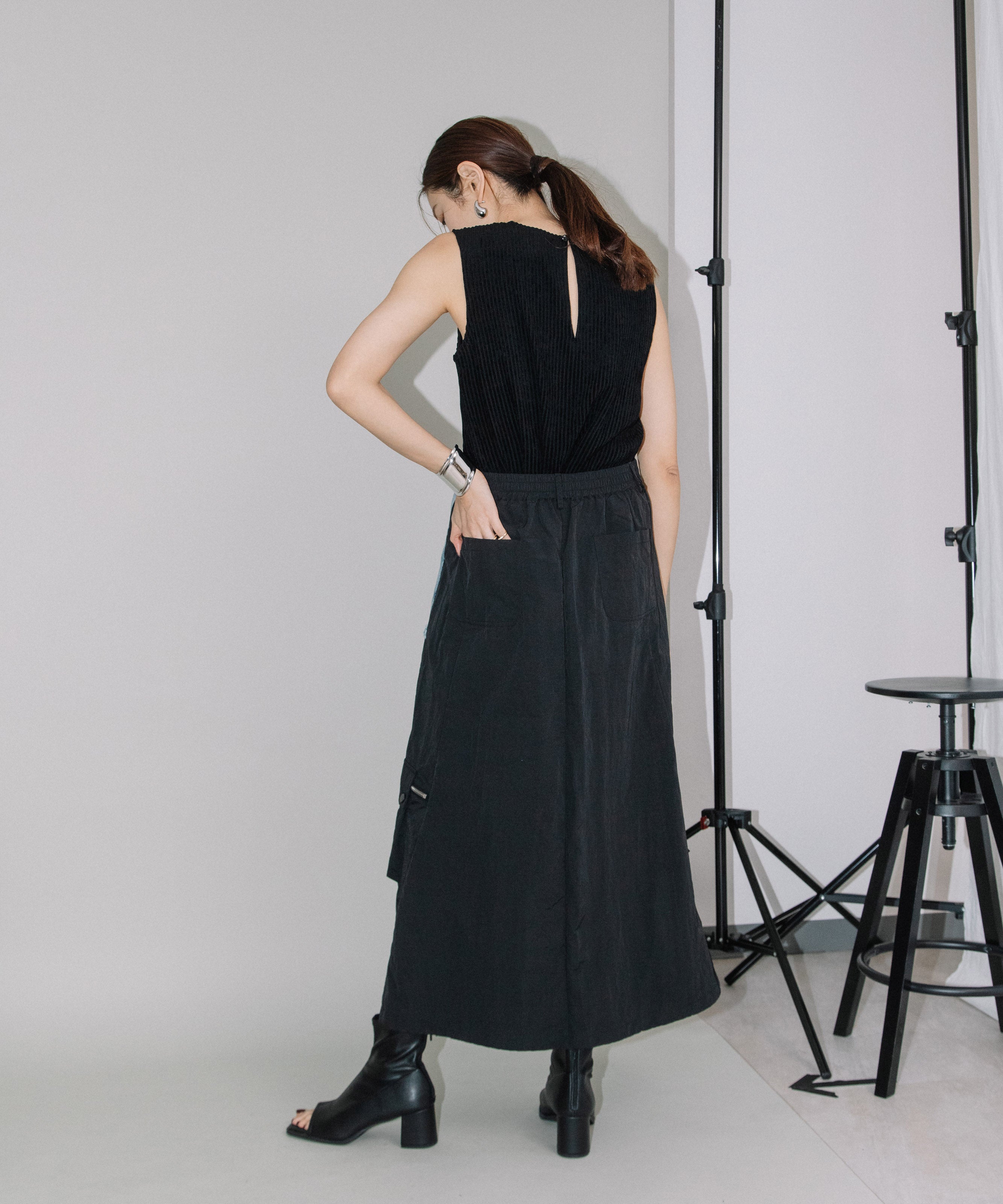 DENIM×MILITARY RM SKIRT