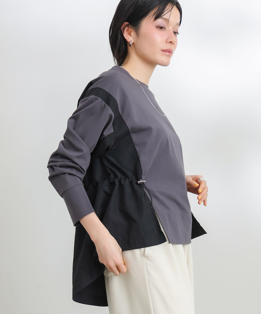 【WEB限定】ポンチ異素材ドッキングプルオーバー