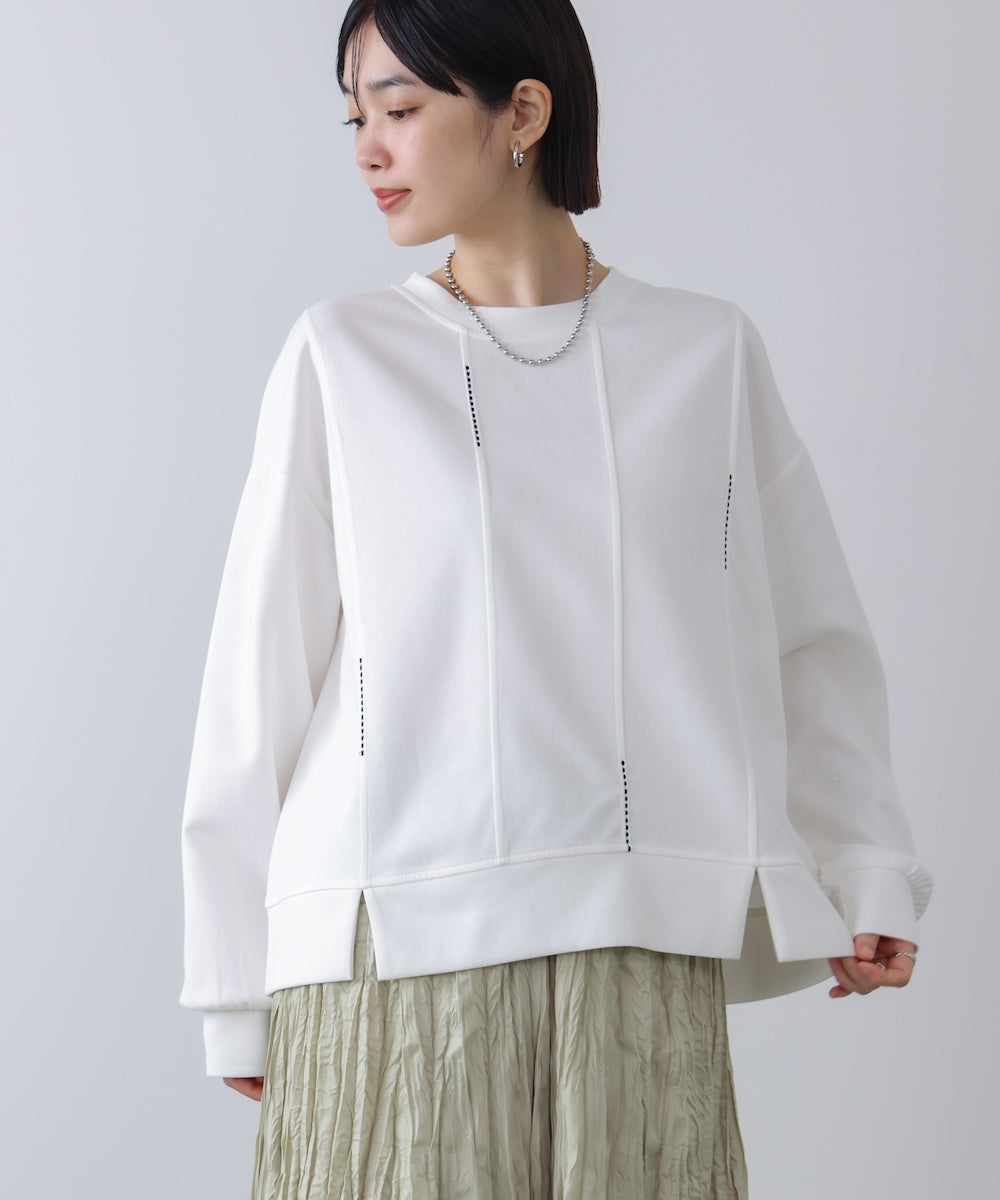 【WEB限定】ライン刺繍プルオーバー