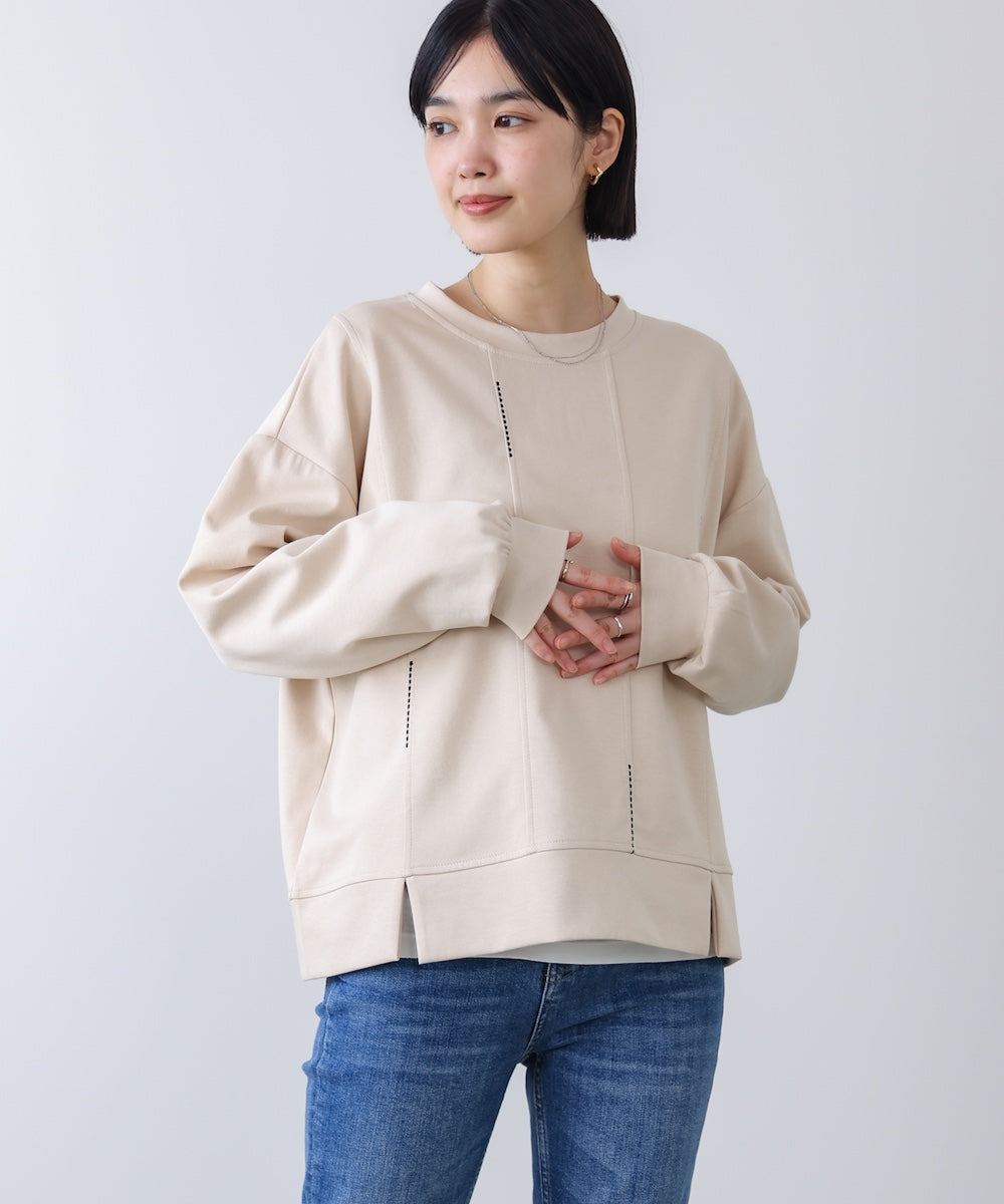 【WEB限定】ライン刺繍プルオーバー