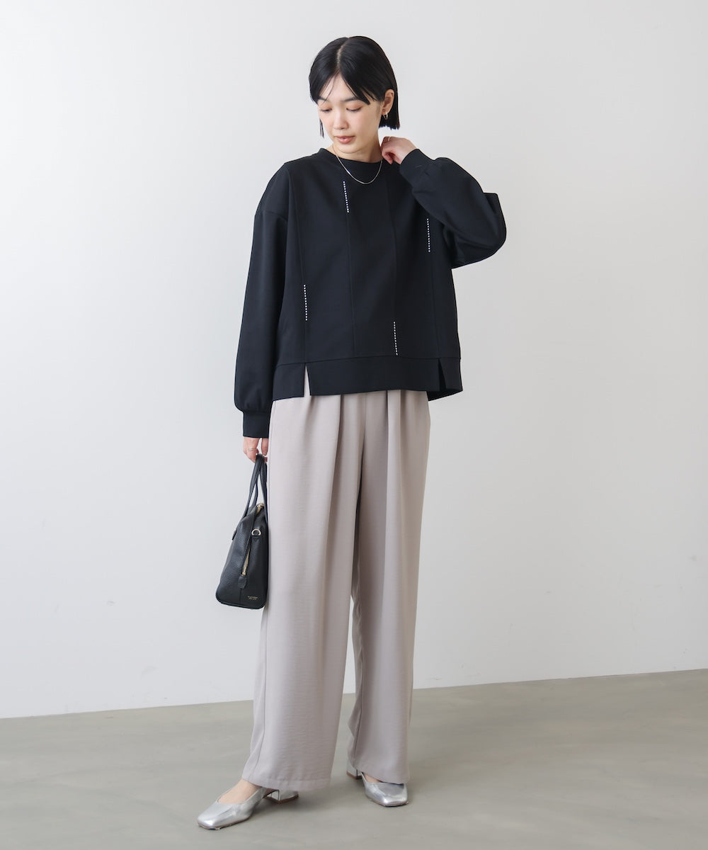 【WEB限定】ライン刺繍プルオーバー