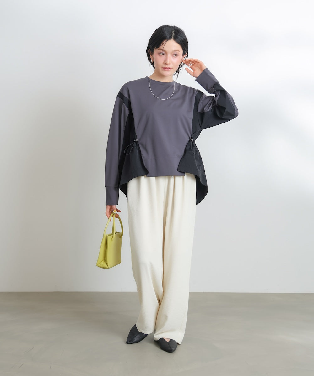 【WEB限定】ポンチ異素材ドッキングプルオーバー