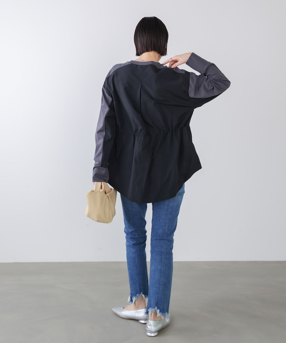 【WEB限定】ポンチ異素材ドッキングプルオーバー