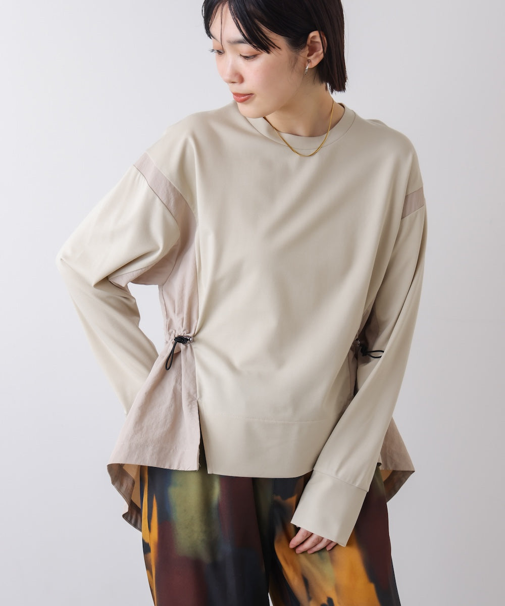 【WEB限定】ポンチ異素材ドッキングプルオーバー