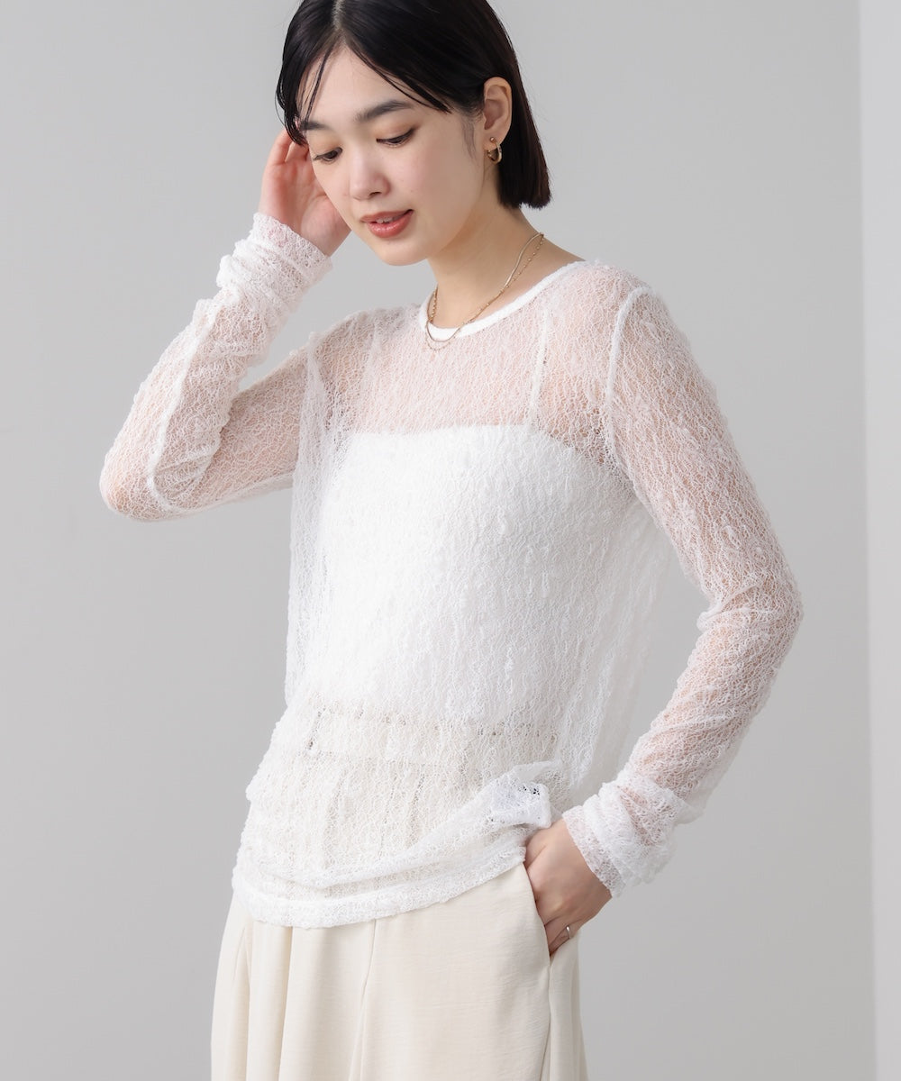 【WEB限定】ストレッチレースプルオーバー
