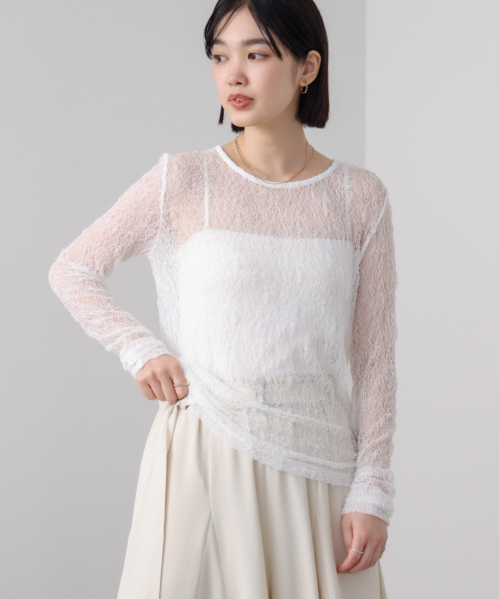 【WEB限定】ストレッチレースプルオーバー