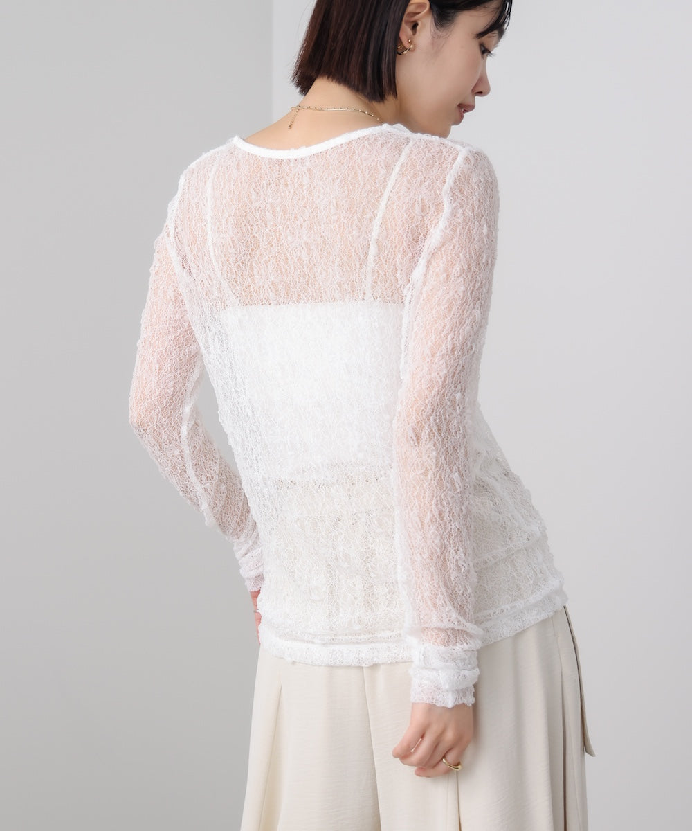 【WEB限定】ストレッチレースプルオーバー