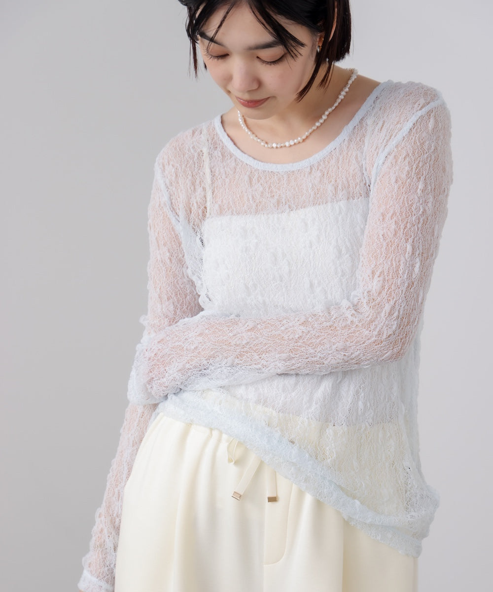 【WEB限定】ストレッチレースプルオーバー