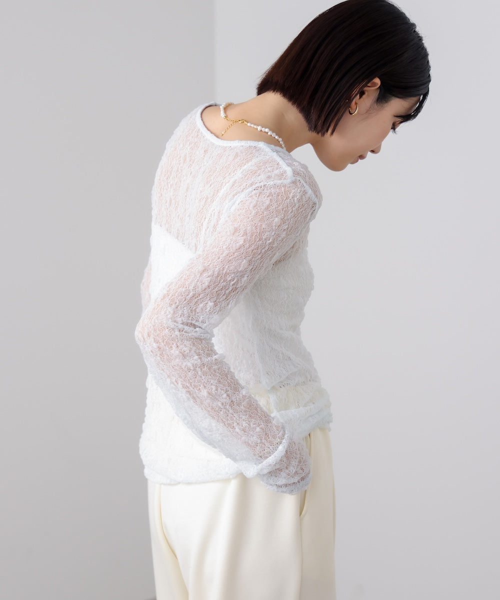 【WEB限定】ストレッチレースプルオーバー