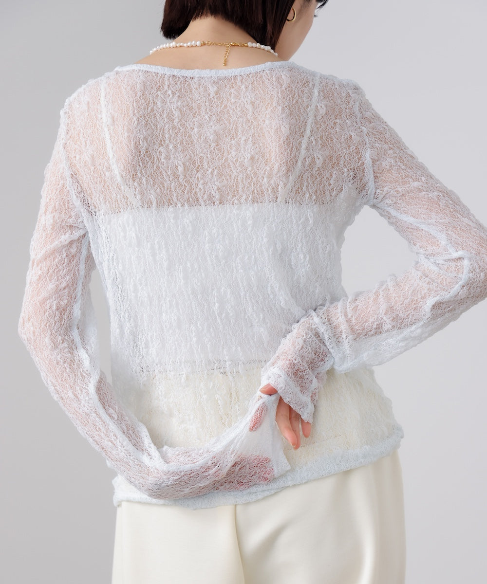 【WEB限定】ストレッチレースプルオーバー