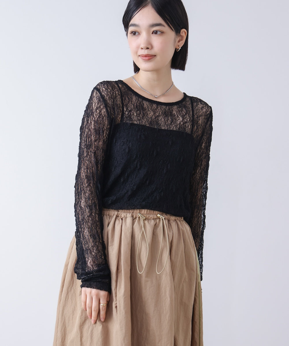 【WEB限定】ストレッチレースプルオーバー