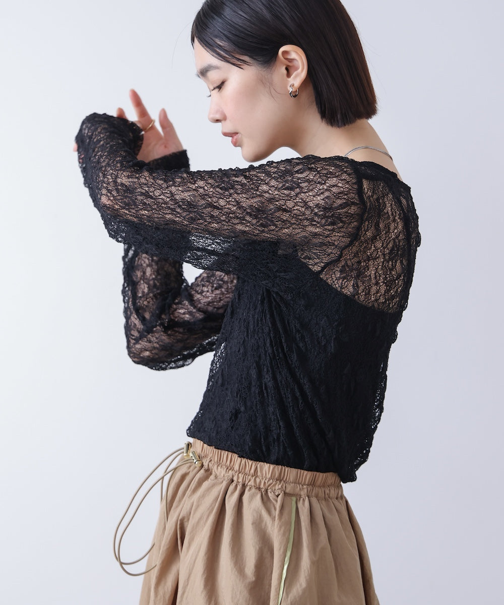 【WEB限定】ストレッチレースプルオーバー