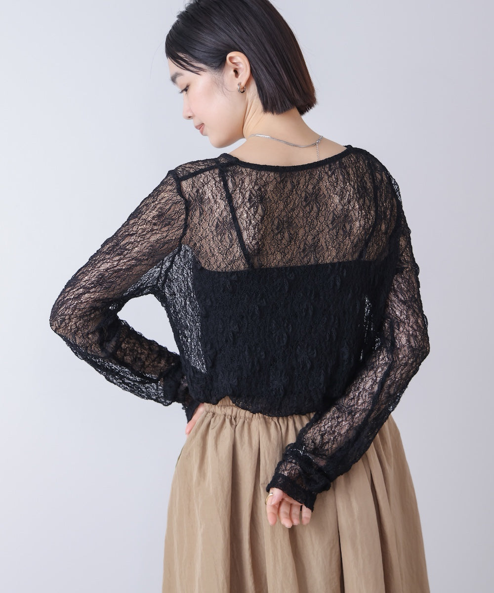 【WEB限定】ストレッチレースプルオーバー