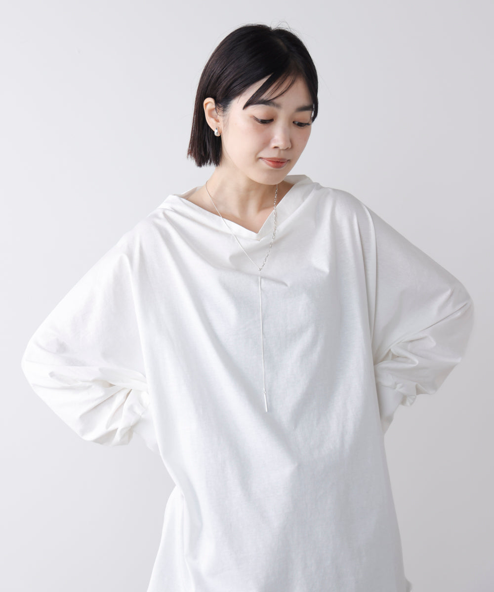 Wシルケットドルマンプルオーバー