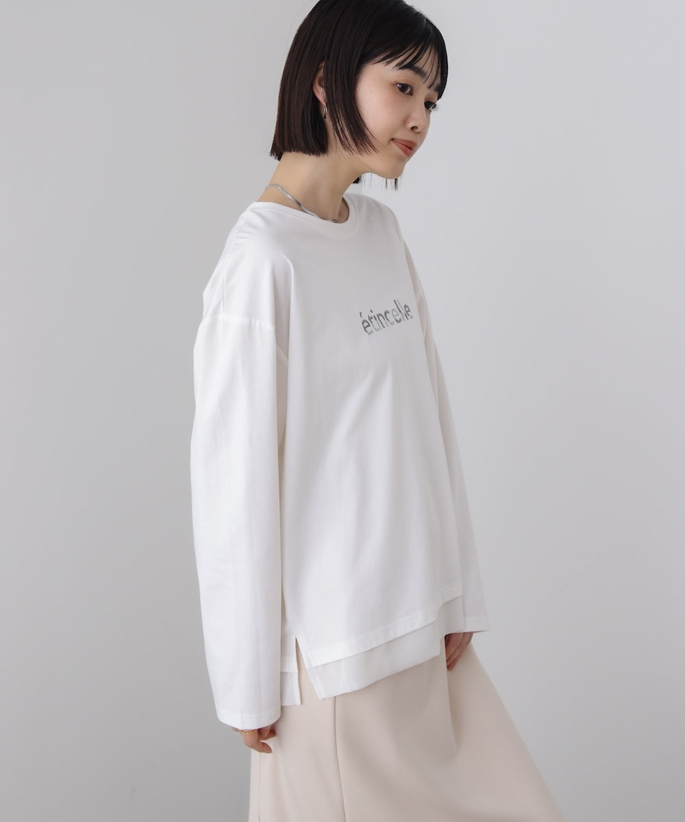 箔×刺しゅうロゴロンT