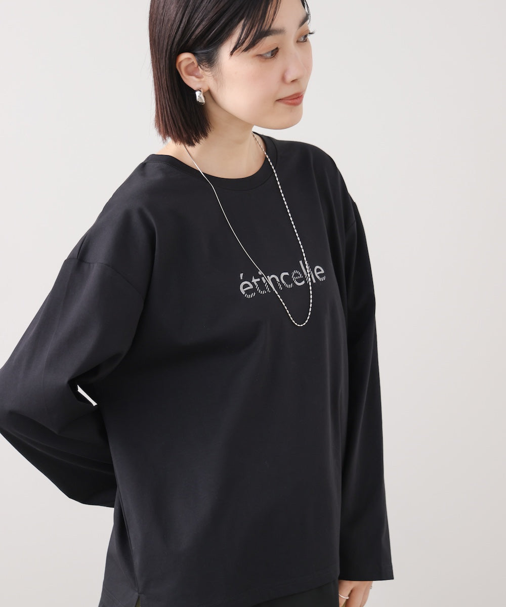 箔×刺しゅうロゴロンT