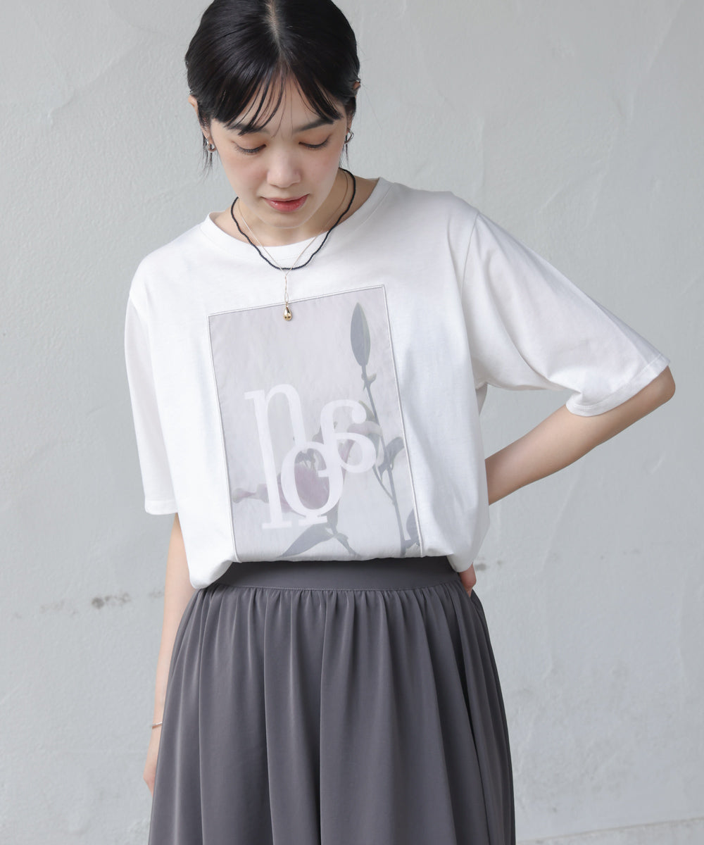 フラワーロゴプリントTee