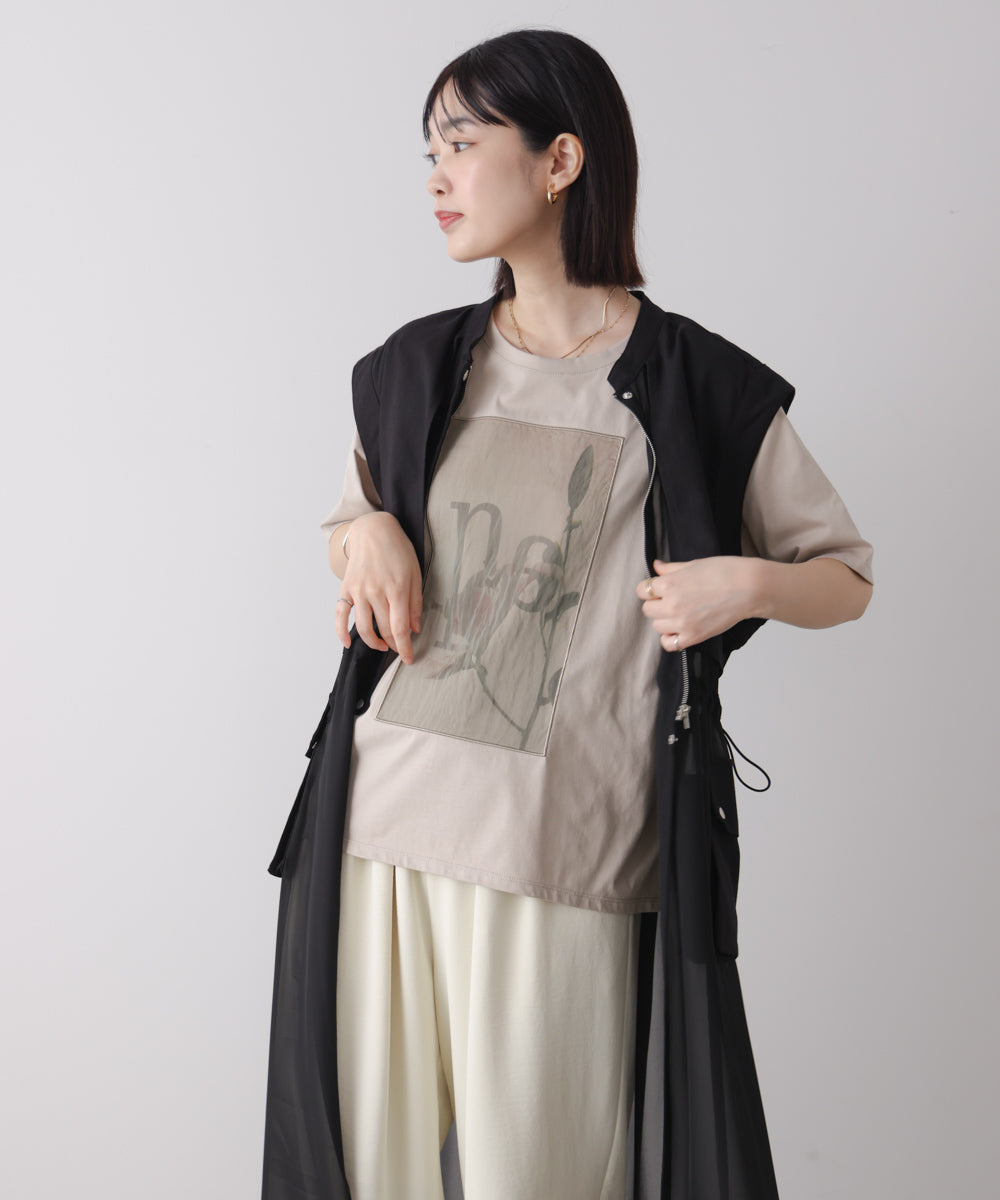 フラワーロゴプリントTee