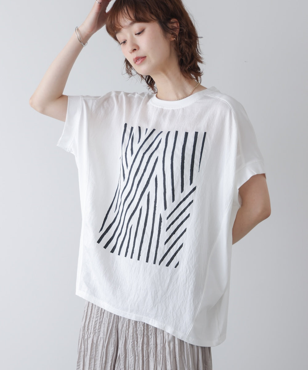 モノトーンゼブララインTシャツ