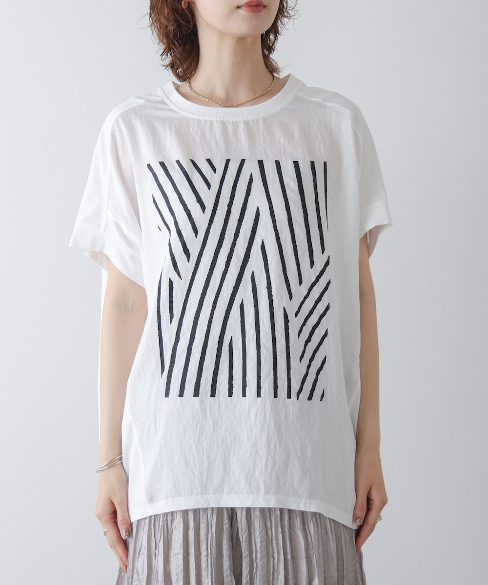 モノトーンゼブララインTシャツ