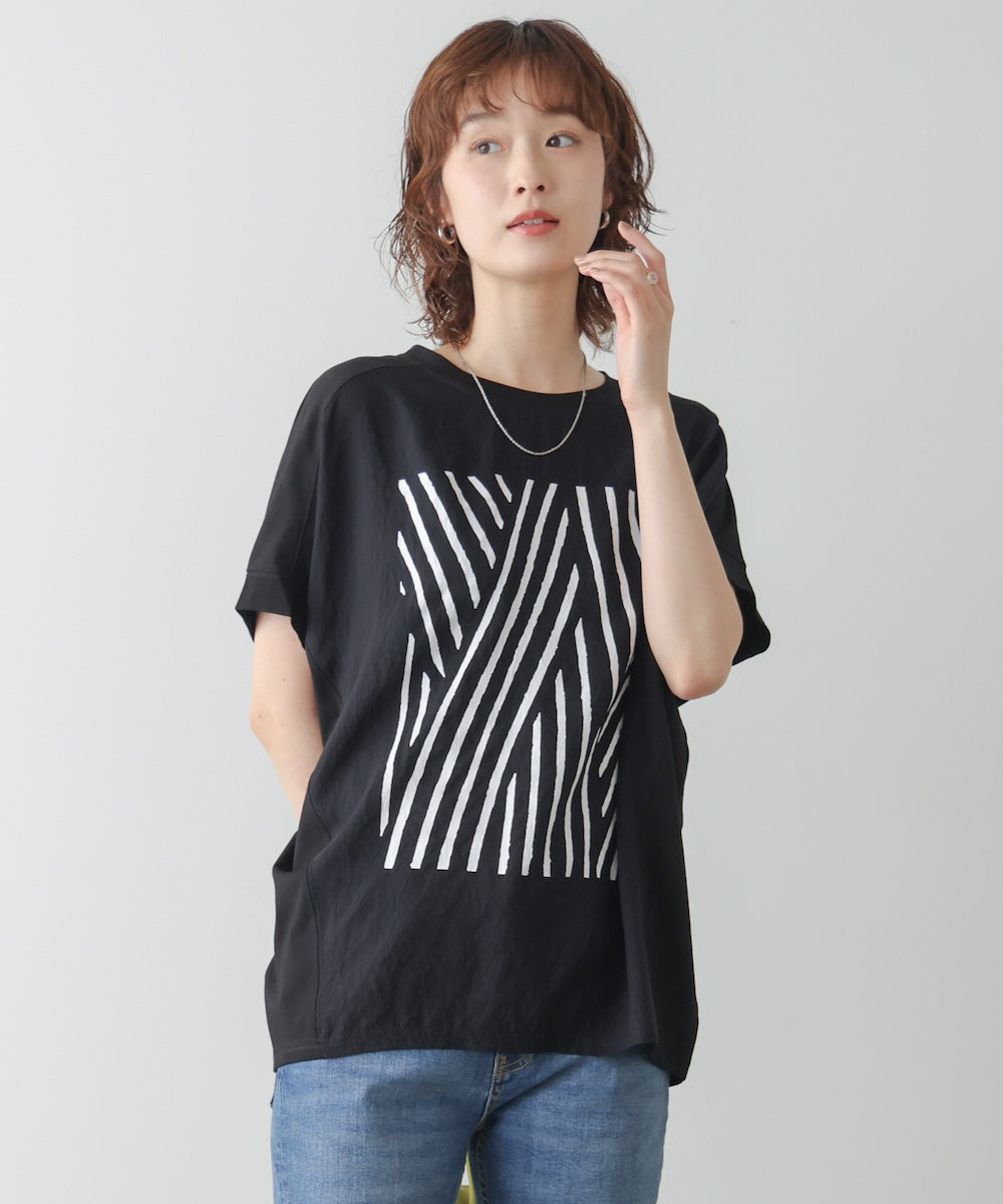 モノトーンゼブララインTシャツ