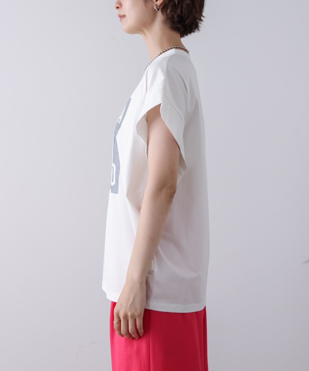 メタリックプリントTシャツ