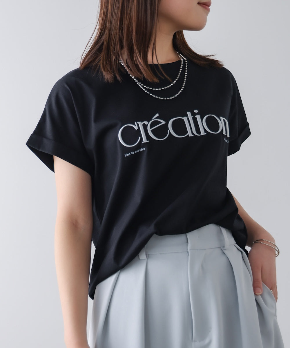 厚盛刺しゅうロゴT-shirt