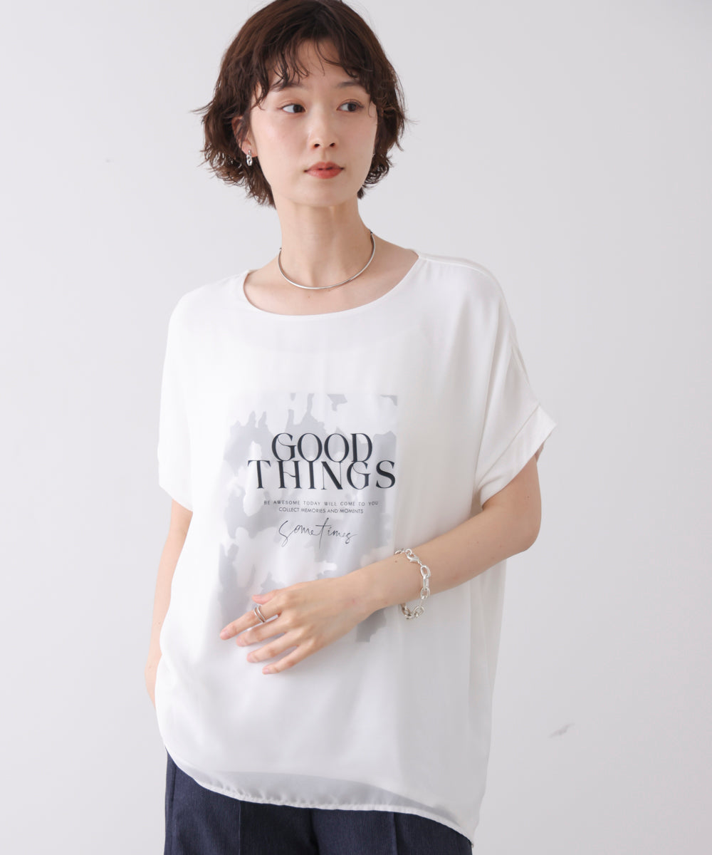 シアーレイヤードニュアンスロゴT