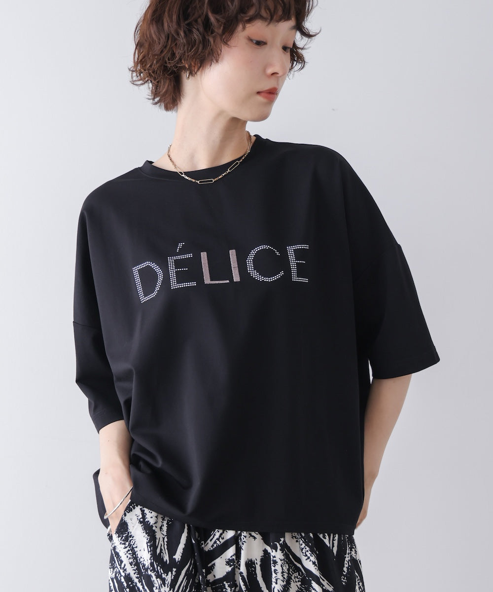 立体刺しゅうビジューロゴT