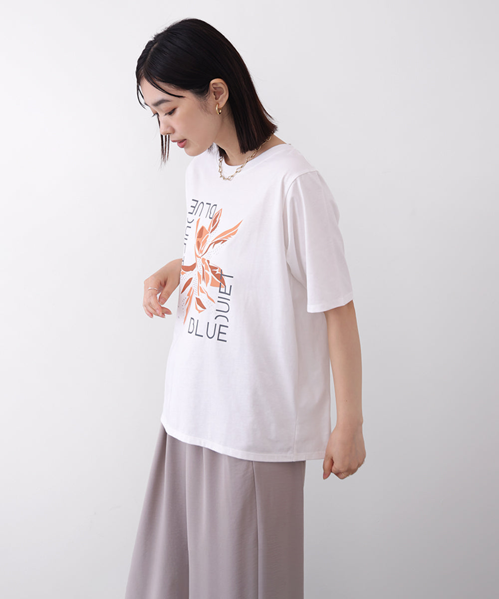デジタルフラワープリントTシャツ