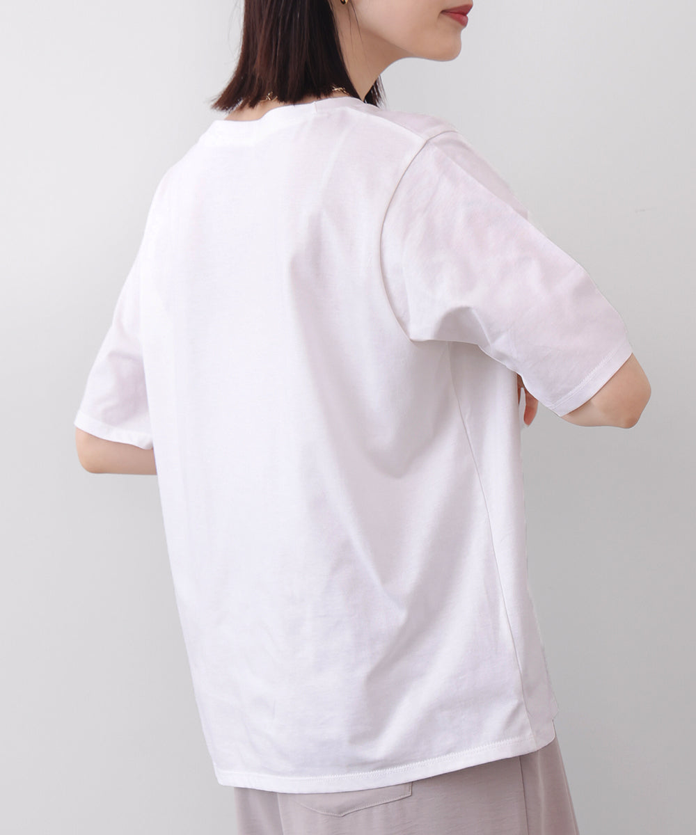 デジタルフラワープリントTシャツ