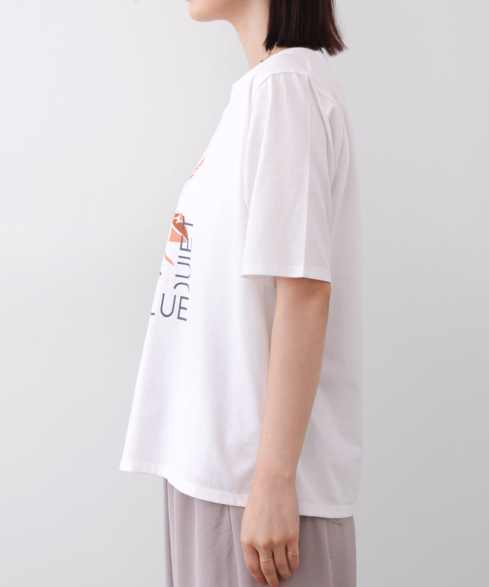 デジタルフラワープリントTシャツ