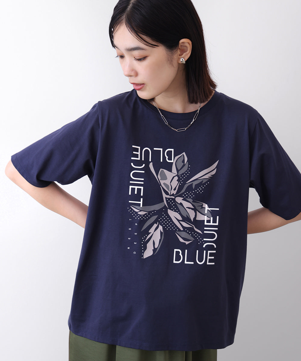 デジタルフラワープリントTシャツ