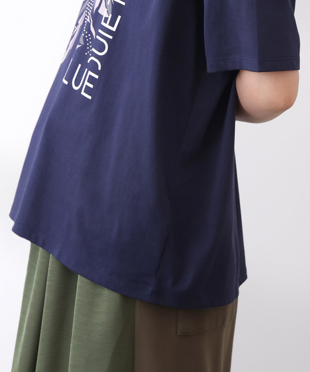 デジタルフラワープリントTシャツ