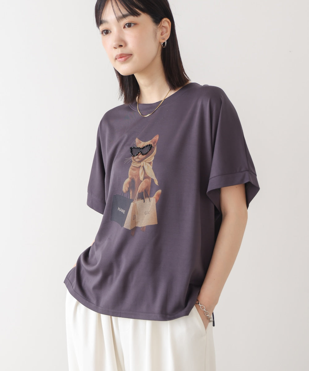キャットグラフィックTシャツ