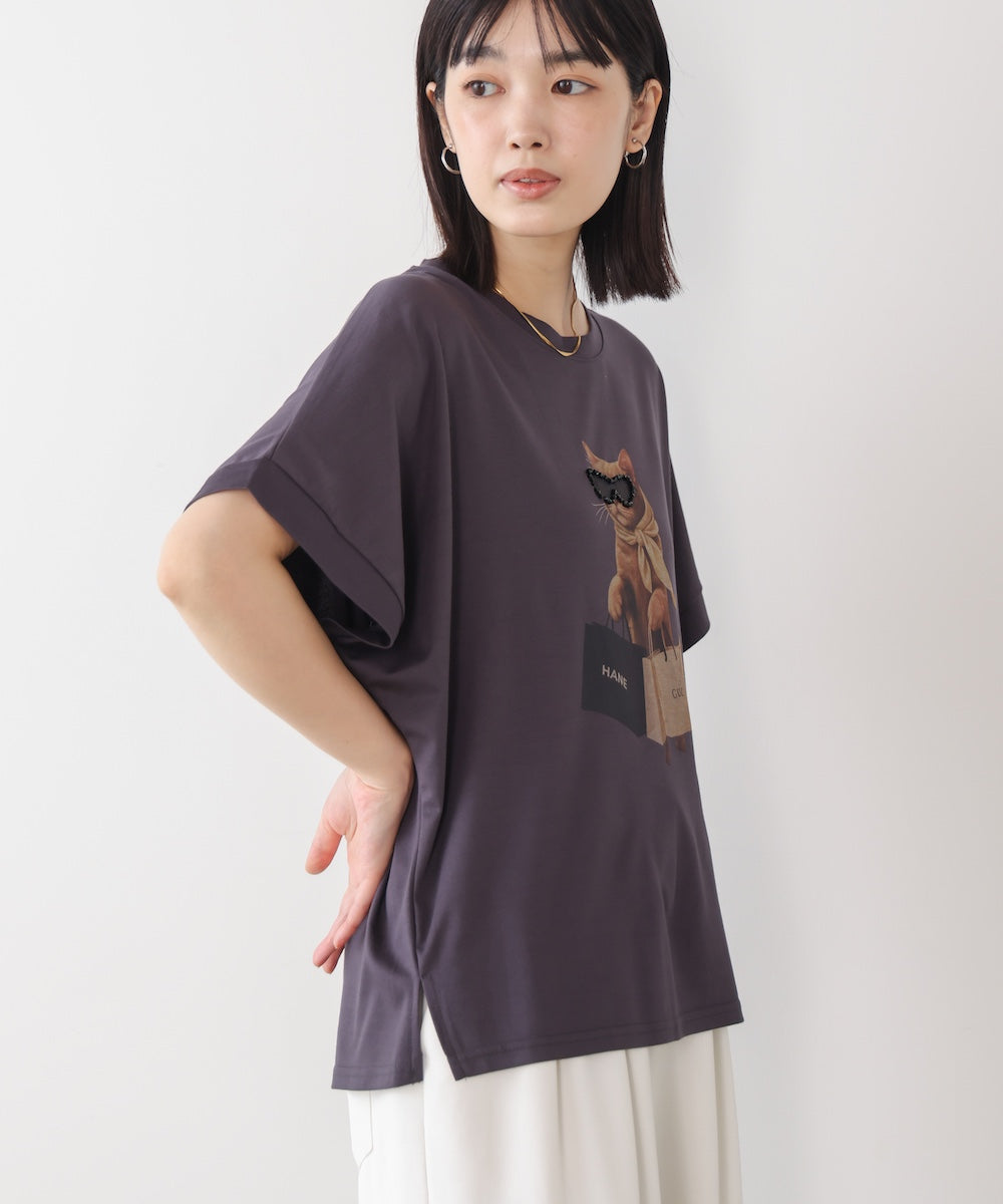 キャットグラフィックTシャツ