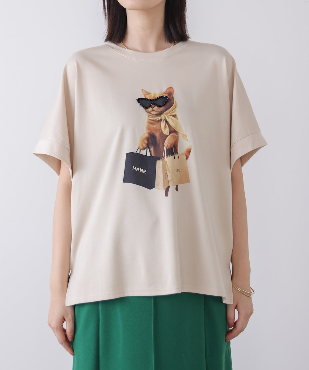 キャットグラフィックTシャツ