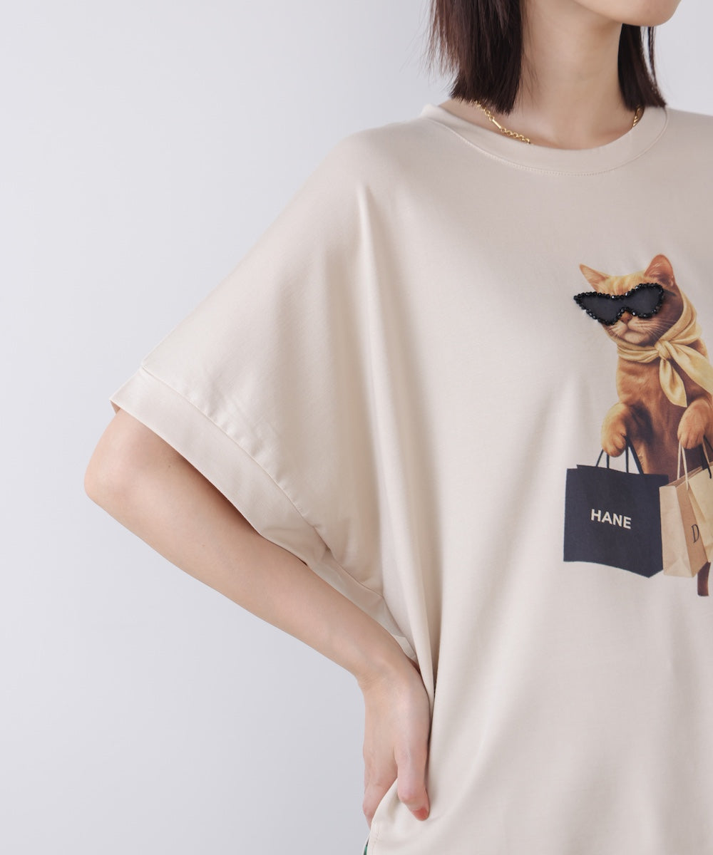 キャットグラフィックTシャツ
